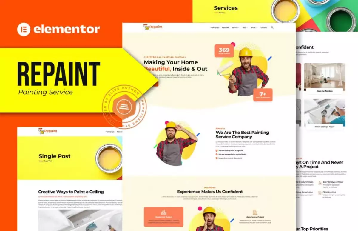 Repaint - Painting Company Service Elementor Template