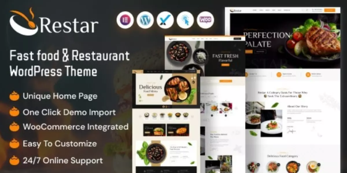 Restar - Fast Food &amp; Restaurant WordPress Theme