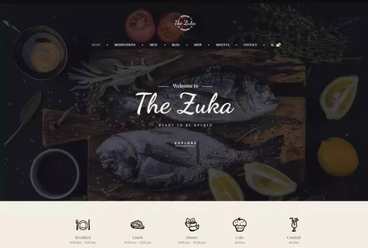 Zukares – Restaurant & Cafe Food Elementor Template Kit