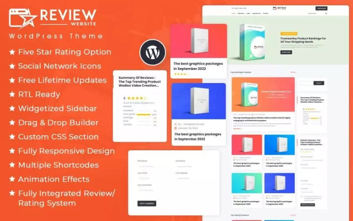 Reviews & Ratings WordPress Theme 1.0.0