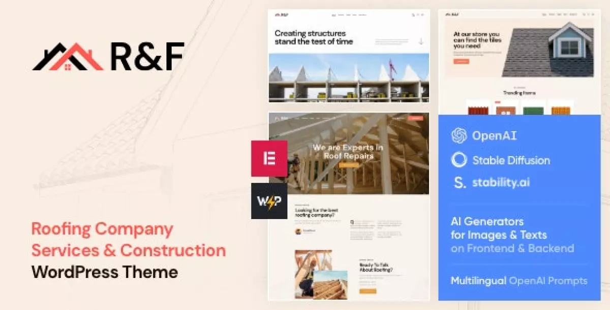 R&amp;F - Roof &amp; Floor WordPress Theme