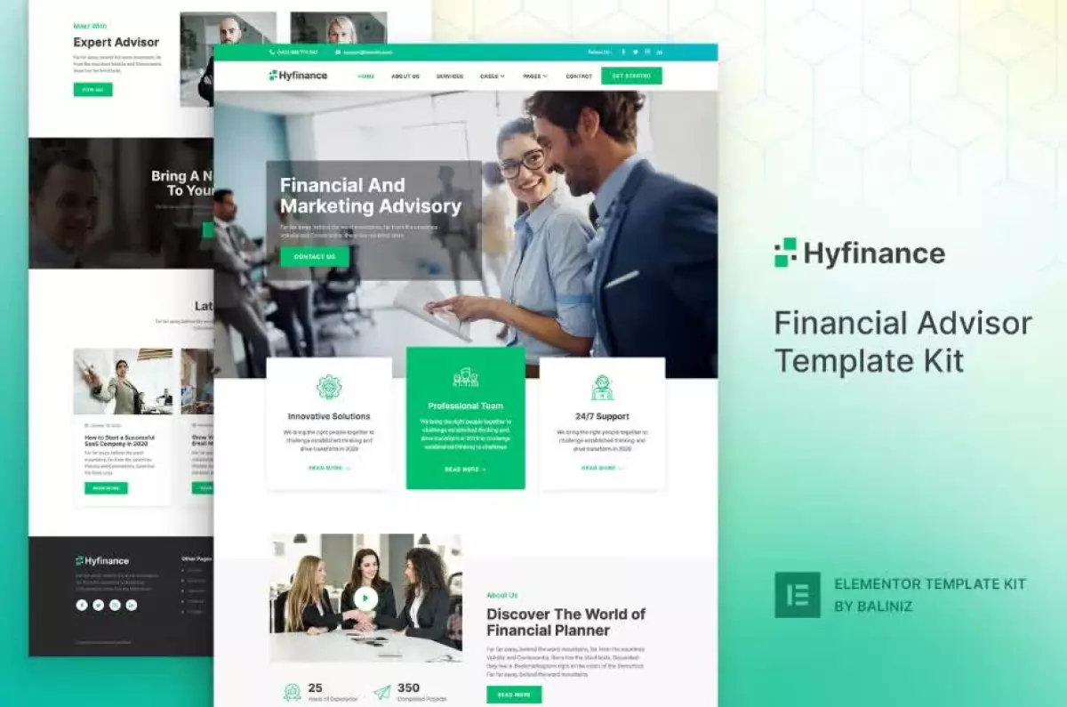 Hyfinance - Financial Advisor Elementor Template