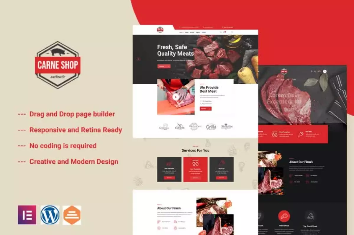 Carne - Meat Shop Elementor Template