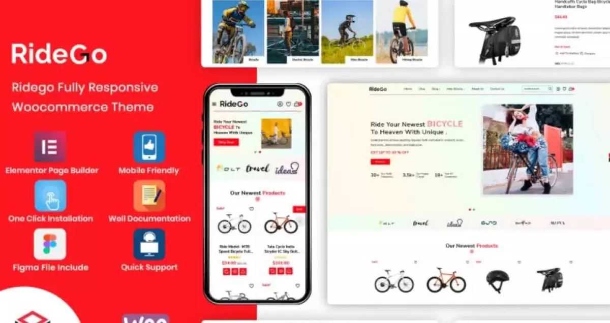RideGo &#8211; Bicycle &#038; Motorcycle Elementor WordPress Theme