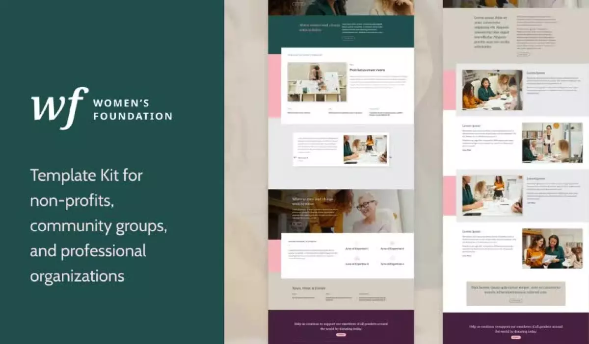 Women’s Foundation | Non-Profit WordPress Elementor Template