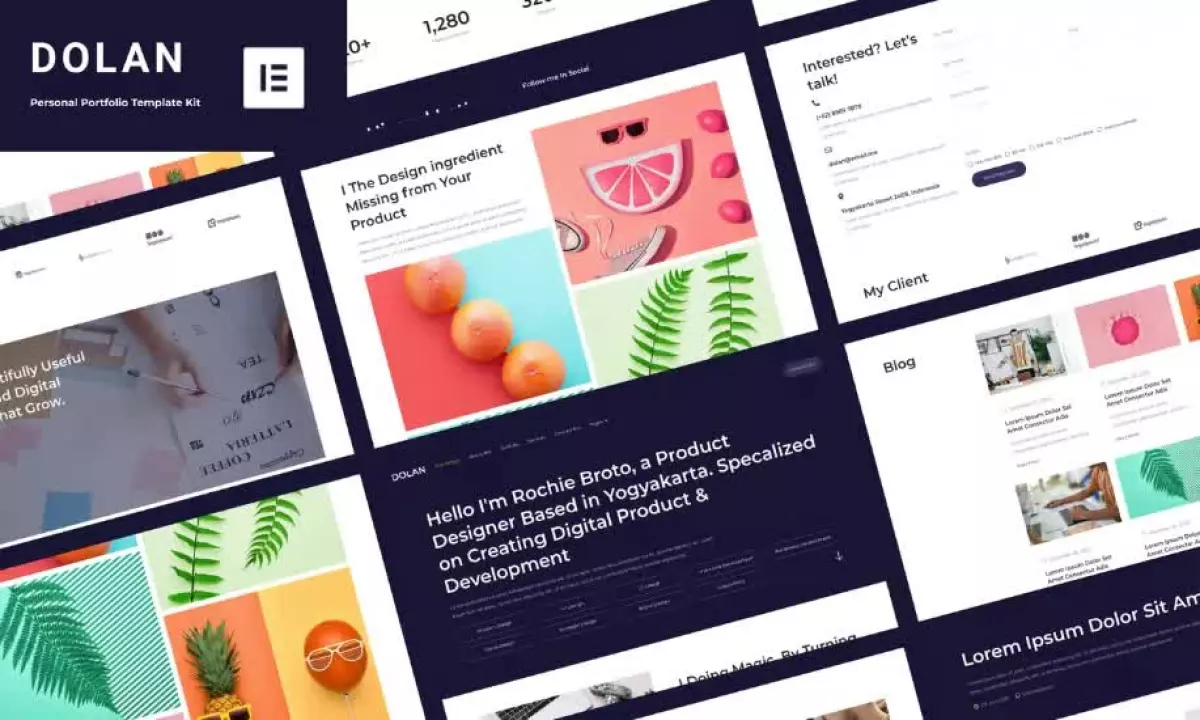 Dolan - Personal Portfolio Elementor Template