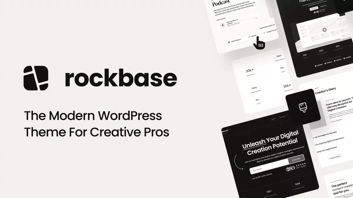 Rockbase - A WordPress theme for creative pro's