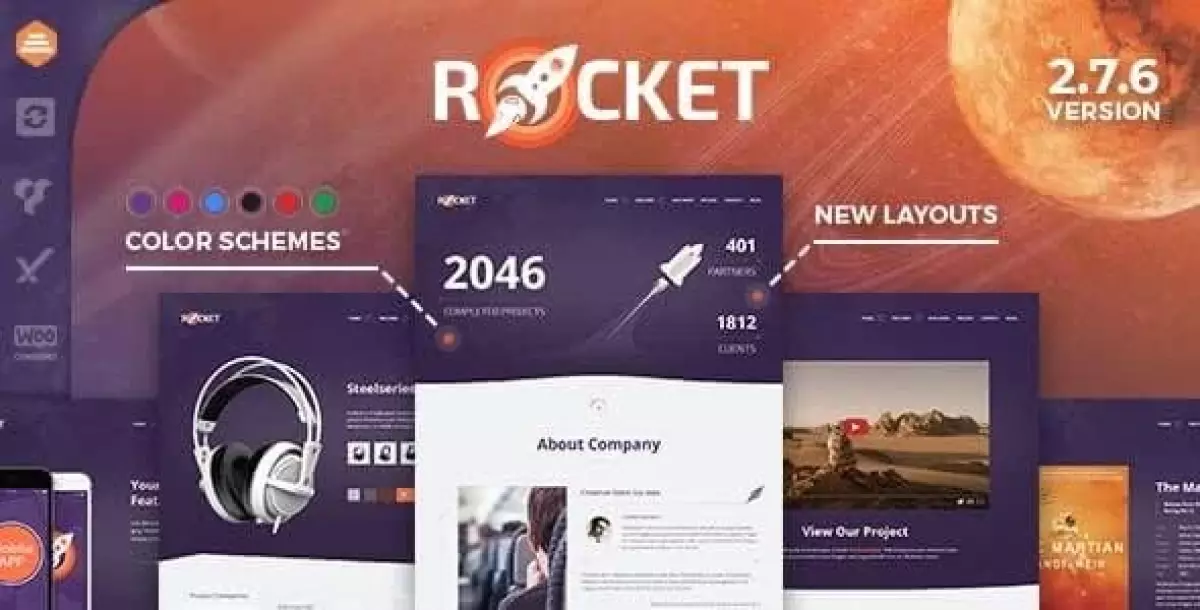 Rocket - Creative Multipurpose WordPress Theme 2.7.6