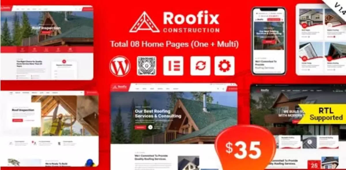 Roofix - Roofing Services WordPress Theme 2.1.2