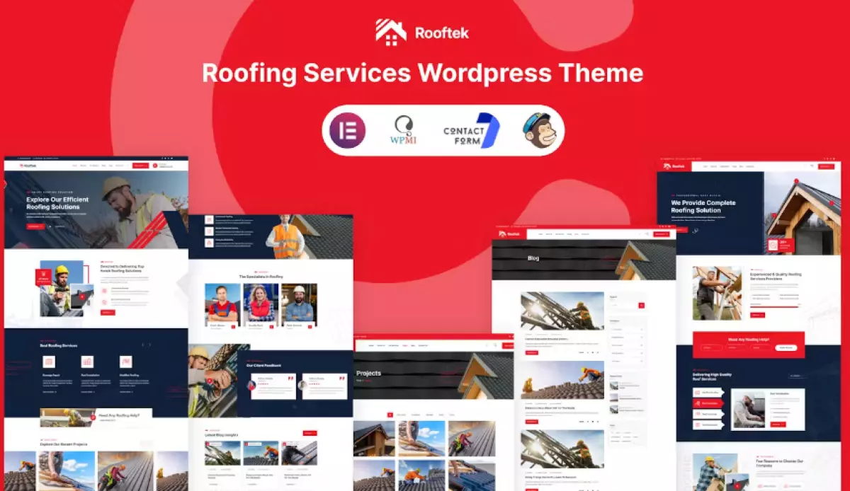 Rooftek - Roofing Services WordPress Theme