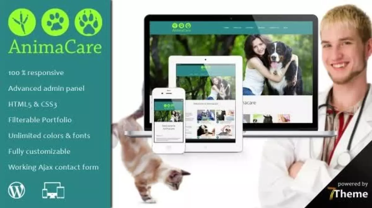 Animacare – a Veterinarian WordPress Theme