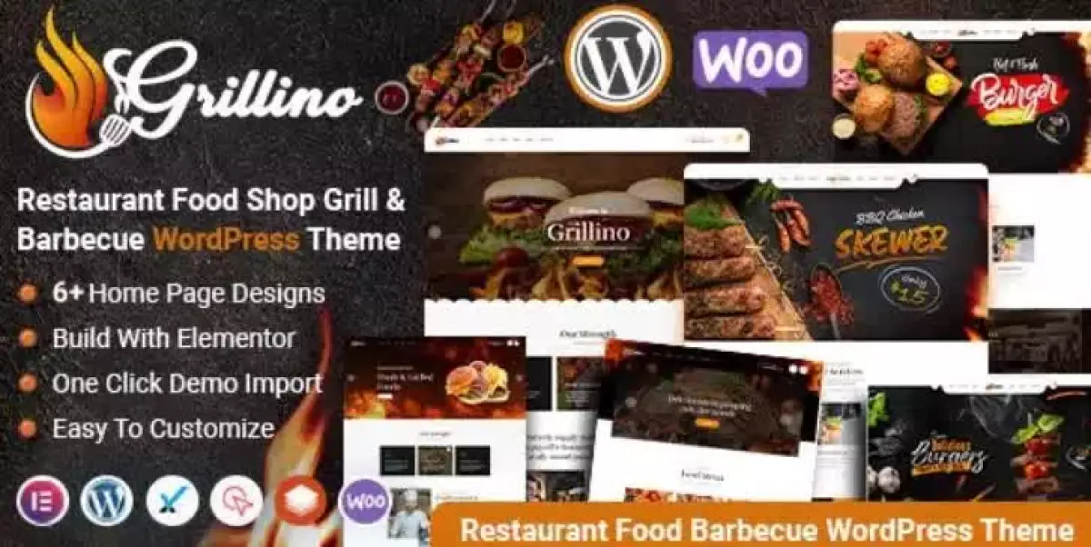 Grillino - Grill & Restaurant Shop WordPress Theme