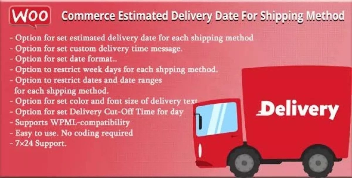 [WISH] WooCommerce Estimated Delivery Date For Shipping