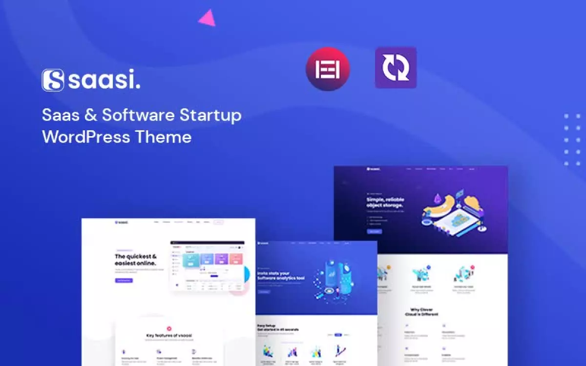 Saasi - Saas & Software Startup WordPress Theme