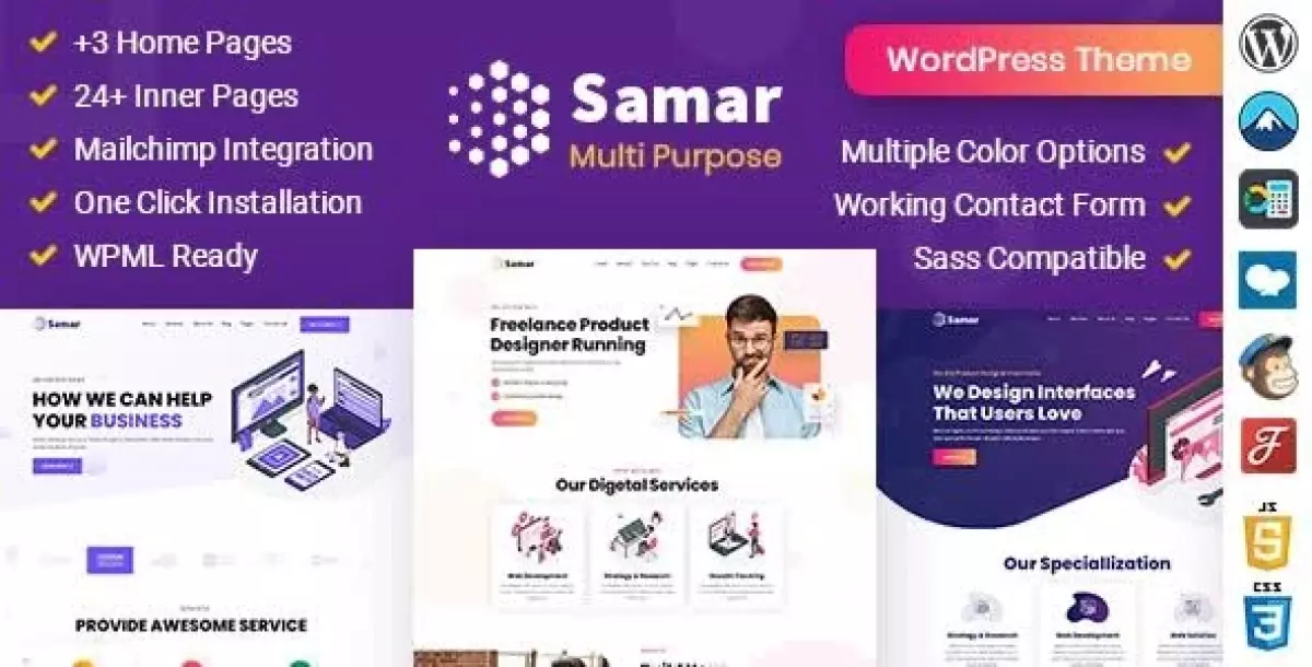 Samar | Creative Agency WordPress Theme 2.0