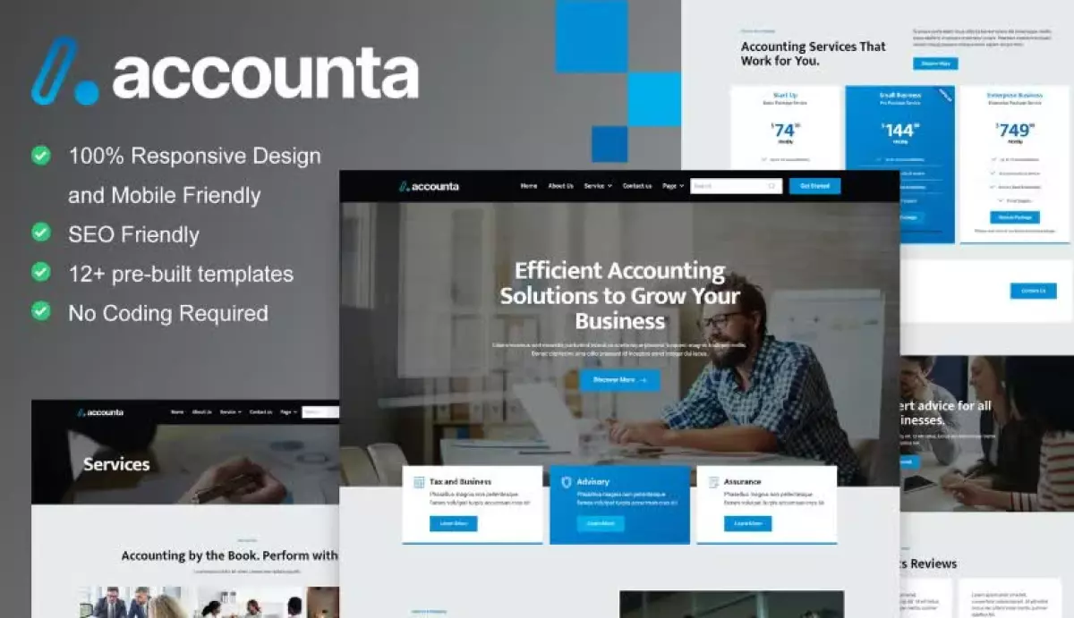 Accounta - Accounting Firm Elementor Template