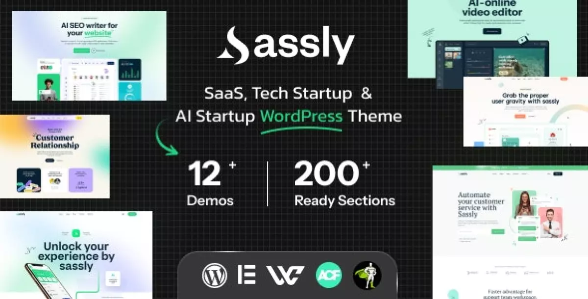 Sassly | SaaS, AI &amp; Tech Startup Theme