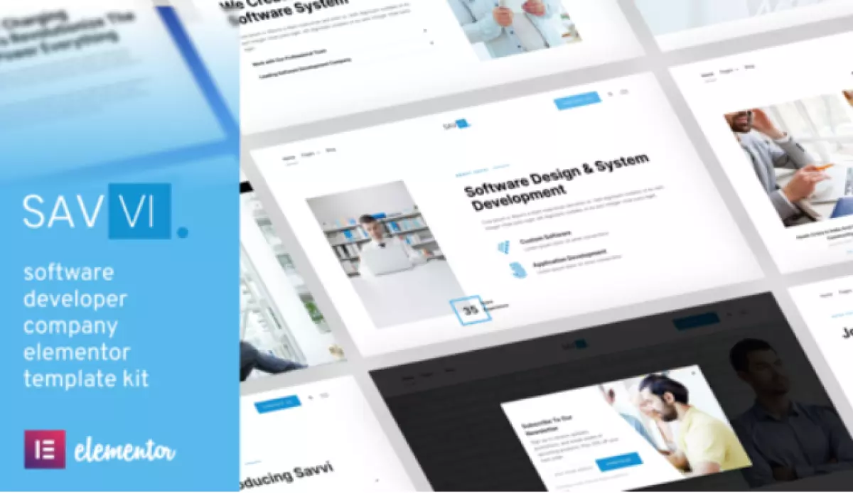 Savvi - Software Developer Company Elementor Template Kit