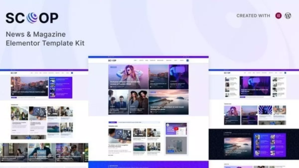 Scoop - News &amp; Magazine Elementor Pro Template Kit
