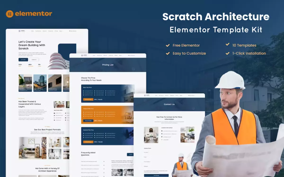 Scratch - Architecture Company Elementor Template Kit