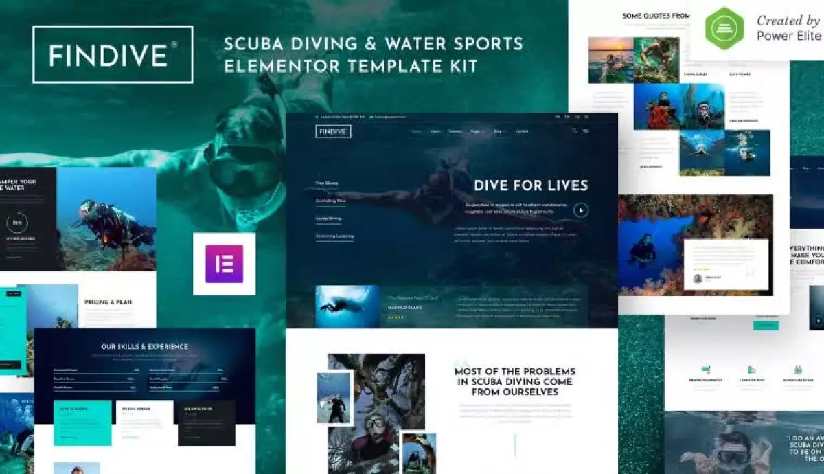 Findive – Scuba Diving & Water Sports Elementor Template