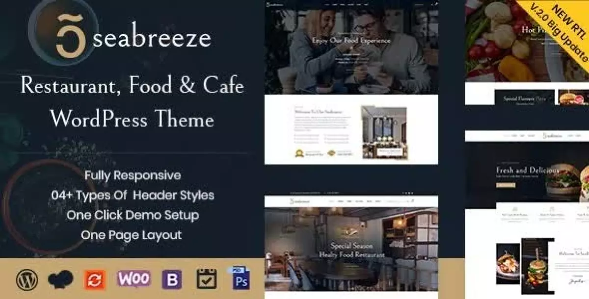 Seabreeze - Restaurant and Cafe WordPress Theme