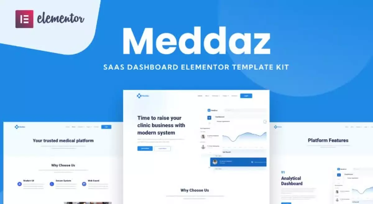 Meddaz - SaaS Medical Elementor Template