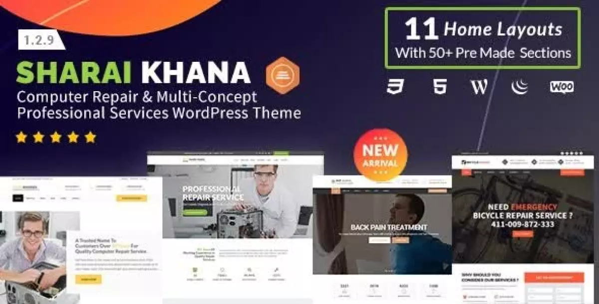 Sharai Khana - Computer Repair & Multi-Concept Professional Services WordPress Theme 1.3.0