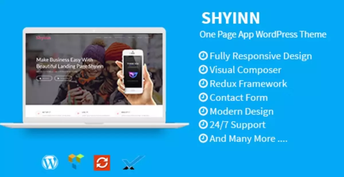 Shyinn - One Page App WordPress Theme