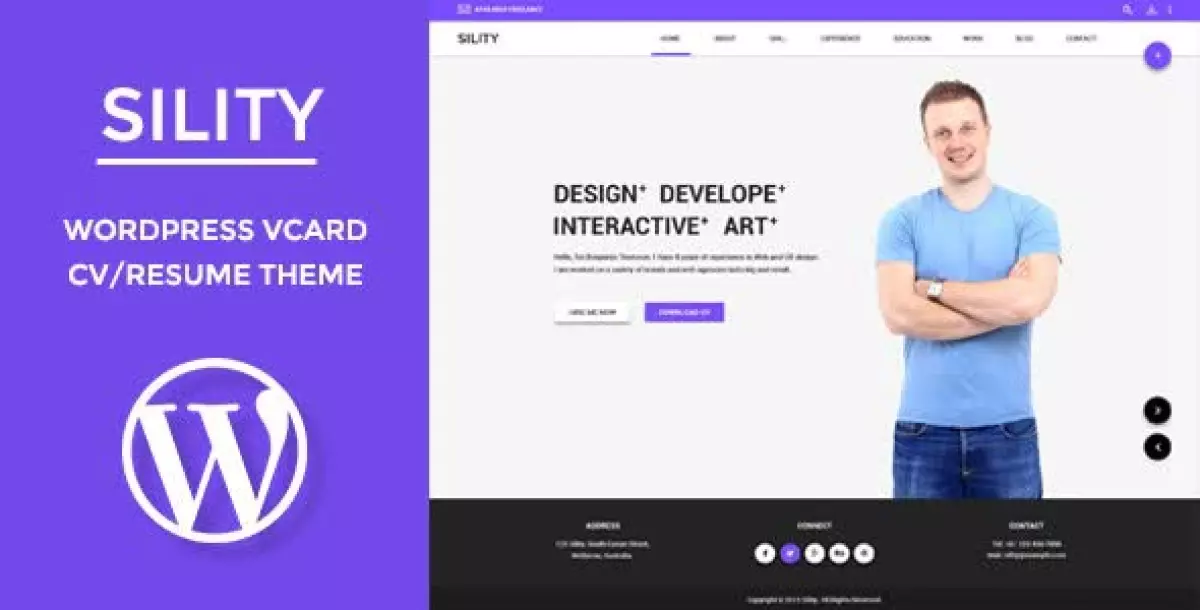 Sility - vCard, CV & Resume WordPress Theme