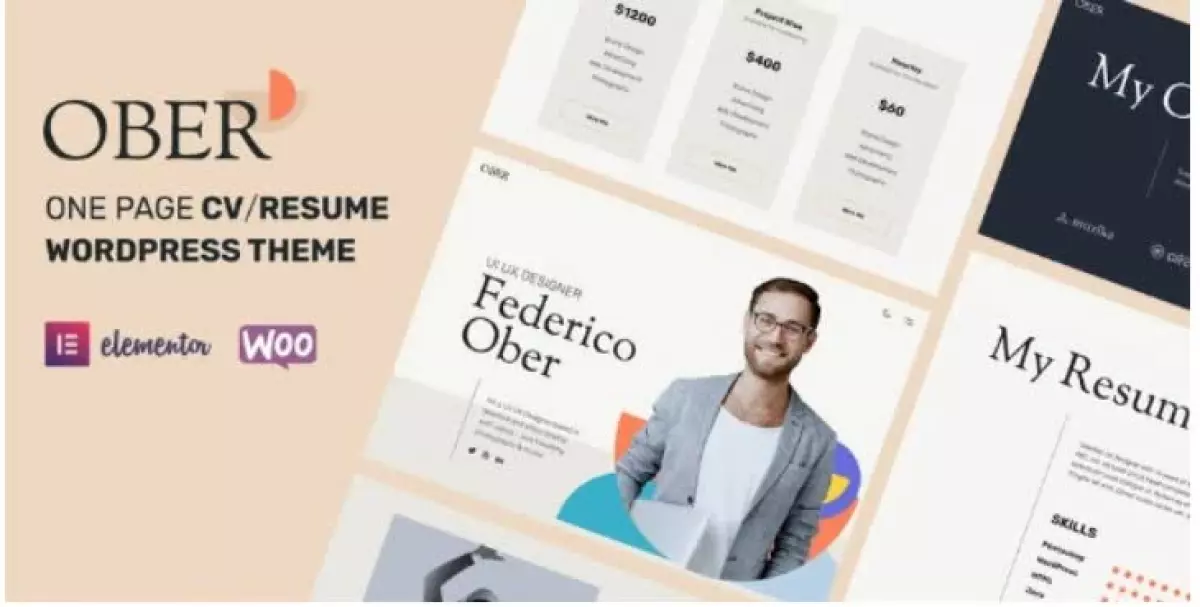 Ober – CV/Resume & Personal Portfolio WordPress