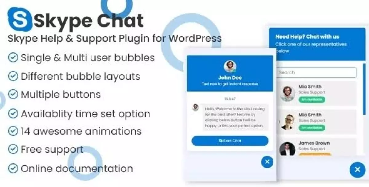 Skype Chat Support Pro WordPress Plugin