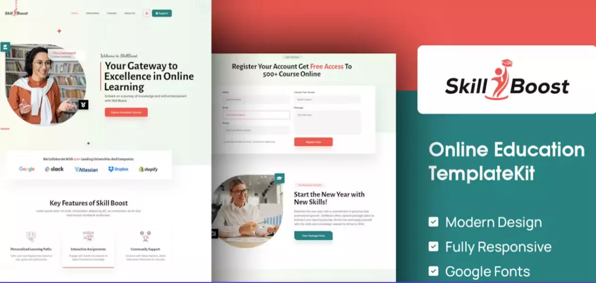 Skill Boost – Online Education Elementor Template Kit