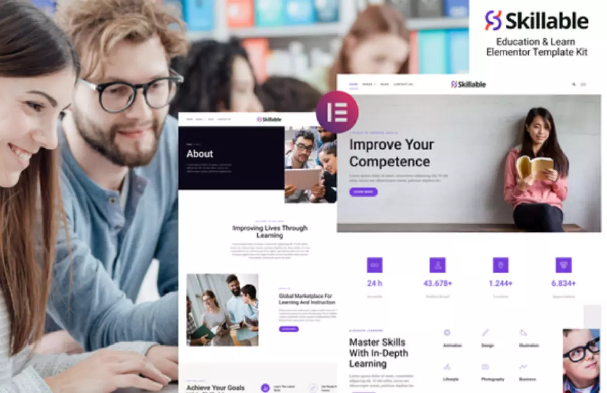 Skillable – Education and Learn Elementor Template Kit