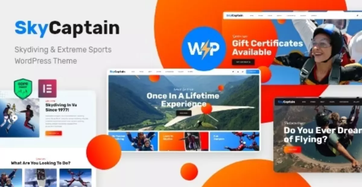 SkyCaptain | Skydiving &amp; Extreme Sports WordPress Theme