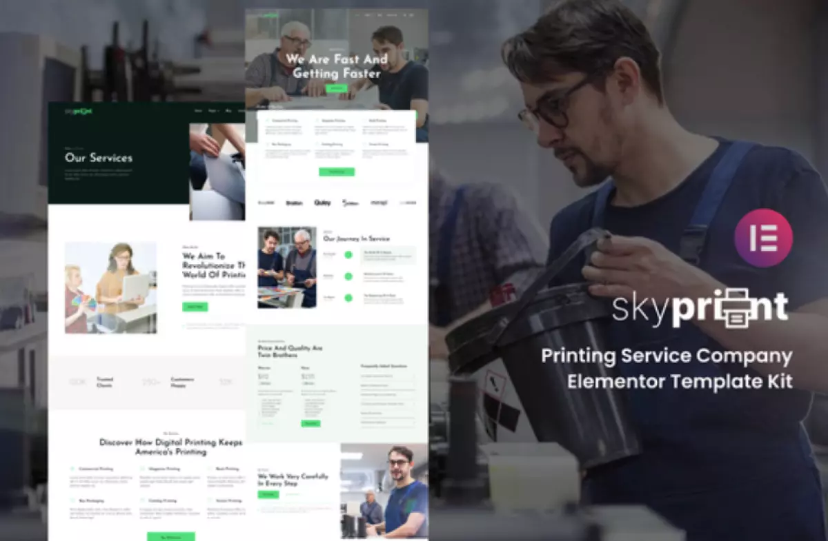 Skyprint – Printing Service Company Elementor Template Kit