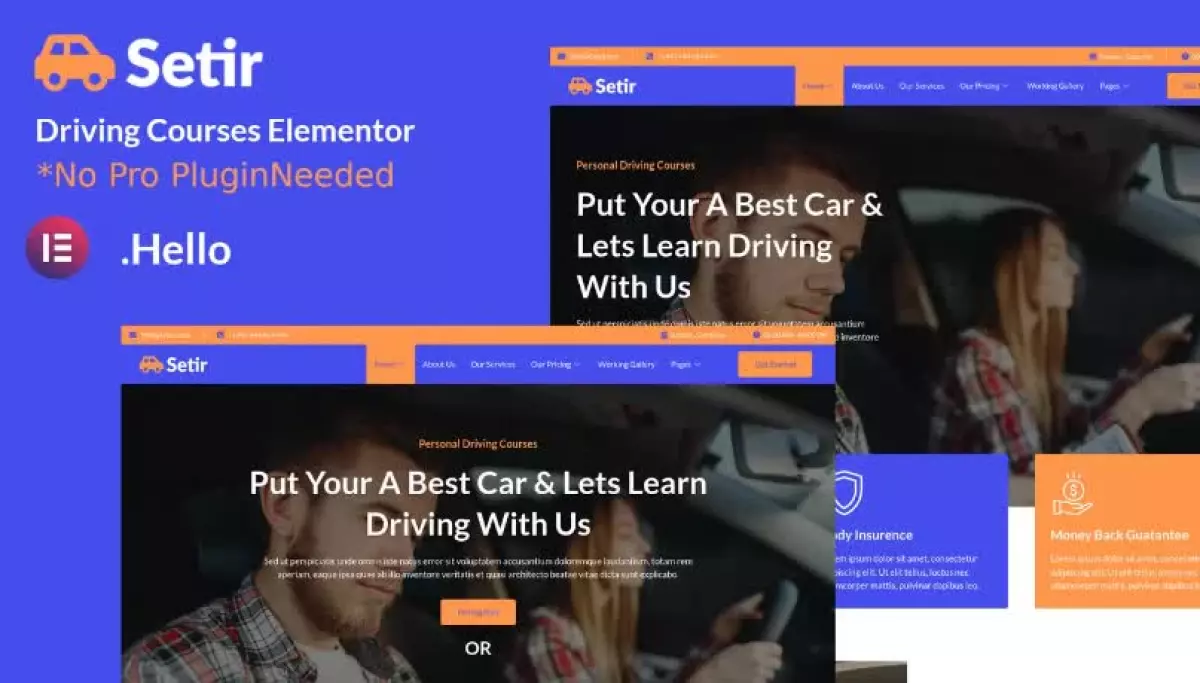 Setir - Driving Courses Elementor Template