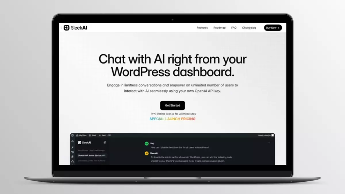 Sleek AI - Chat with AI Right from Your WordPress Dashboard