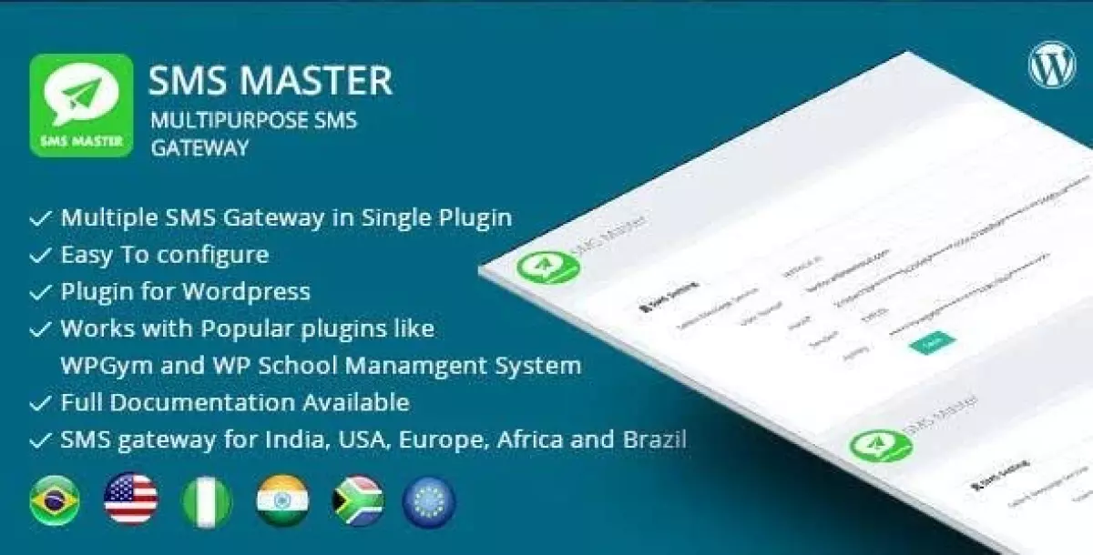 SMSmaster – Multipurpose SMS Gateway for Wordpress 6.0