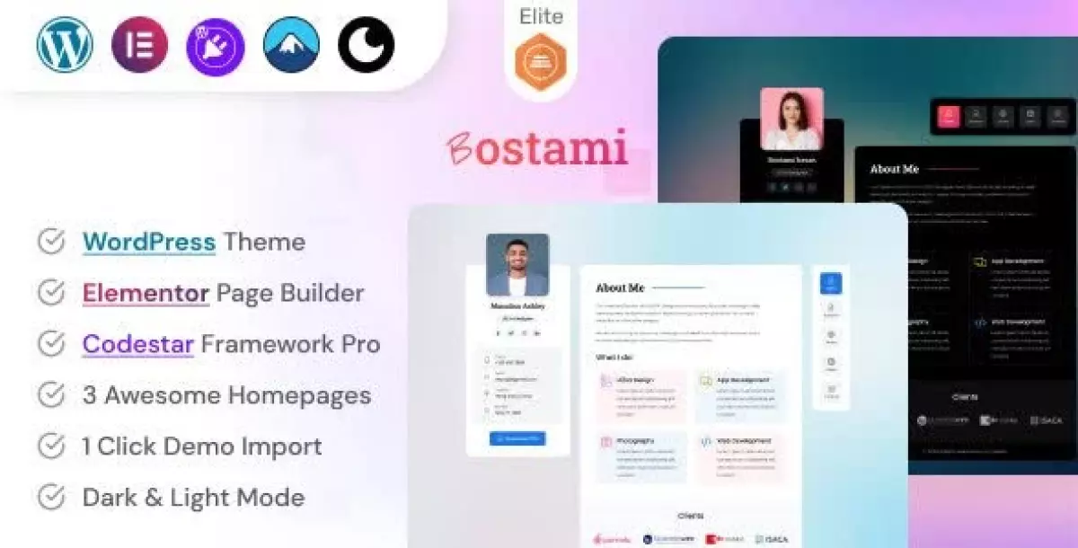 [WISH] Bostami - Personal Portfolio / Resume WordPress