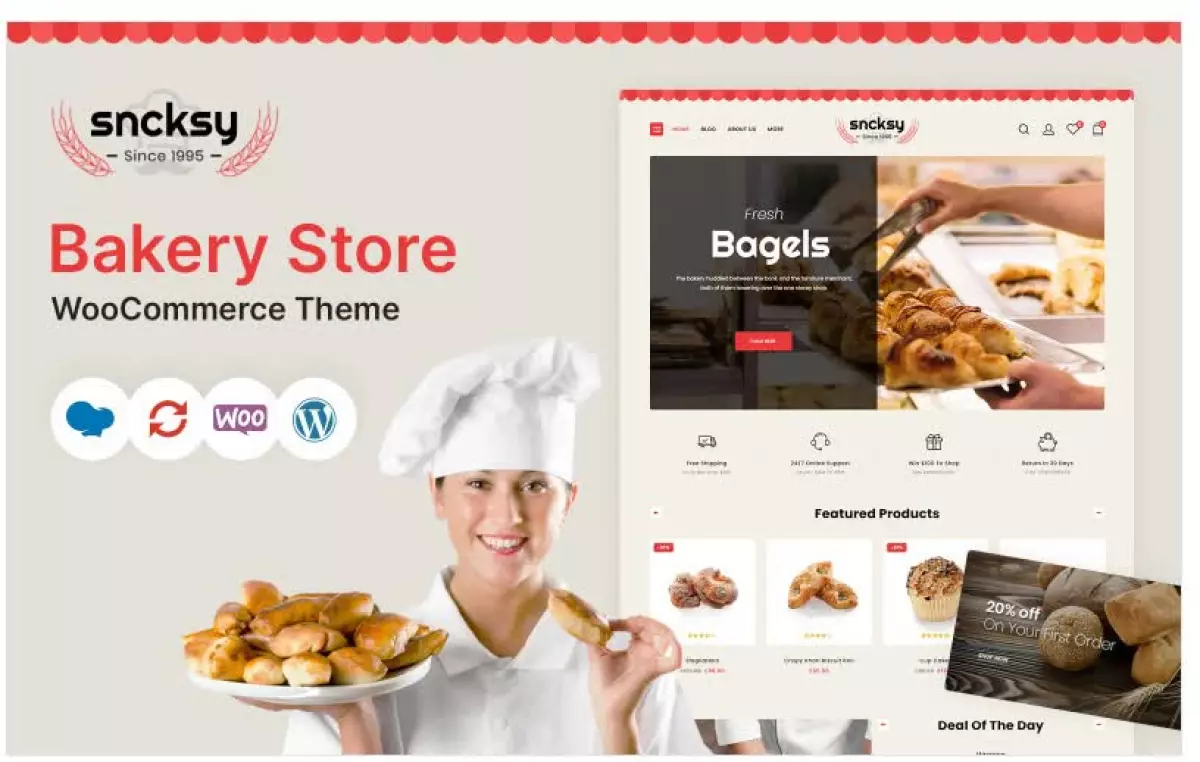 Sncksy &#8211; The Bakery Store Responsive WooCommerce Theme