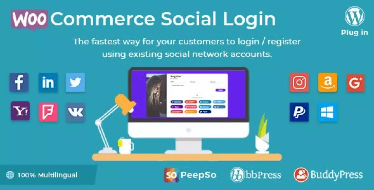 Social Login - WordPress / WooCommerce Plugin