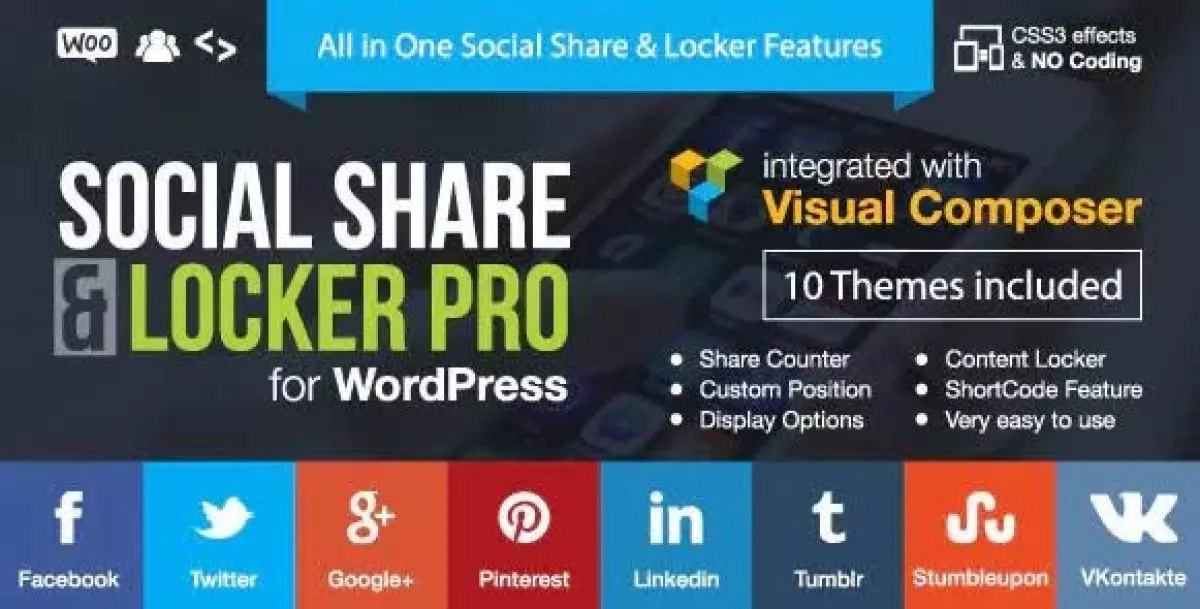 Social Share & Locker Pro Wordpress Plugin 7.8