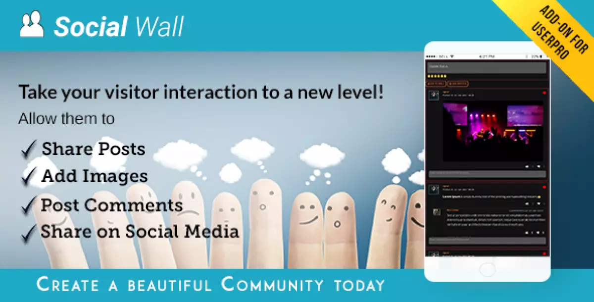 Social Wall Addon for UserPro