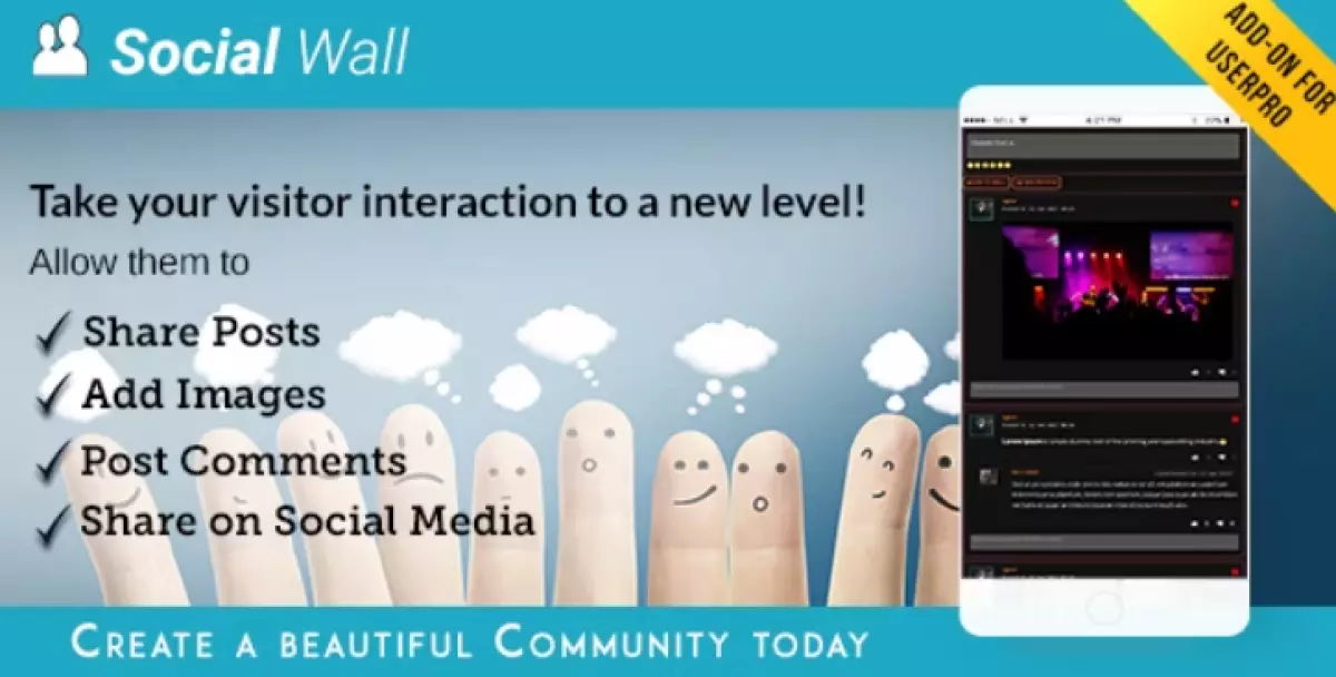 Social Wall Addon for UserPro