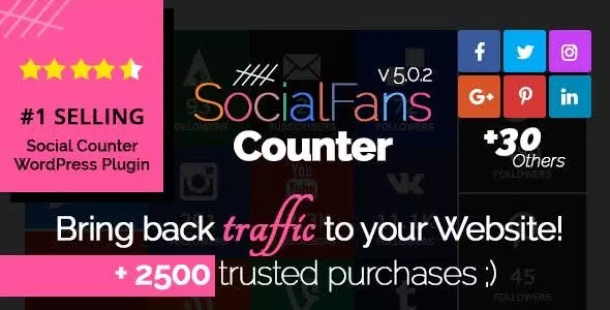 SocialFans - WP Responsive Social Counter Plugin