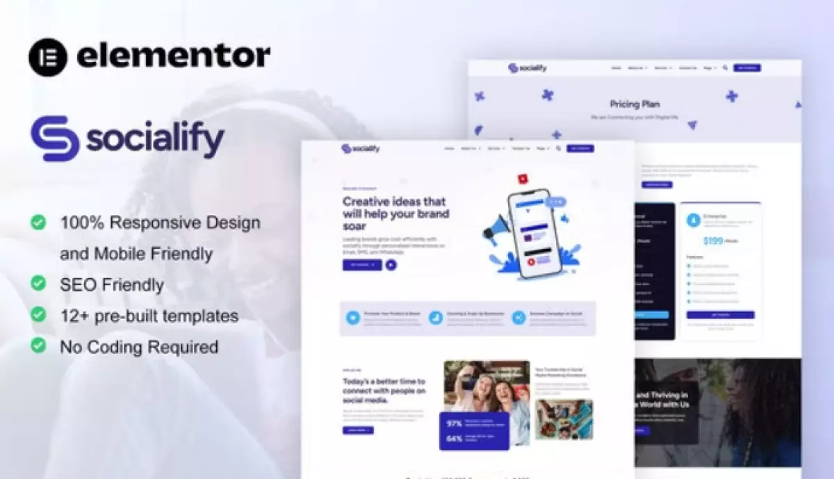 Socialify - Social Media Marketing Agency Elementor Pro Template Kit