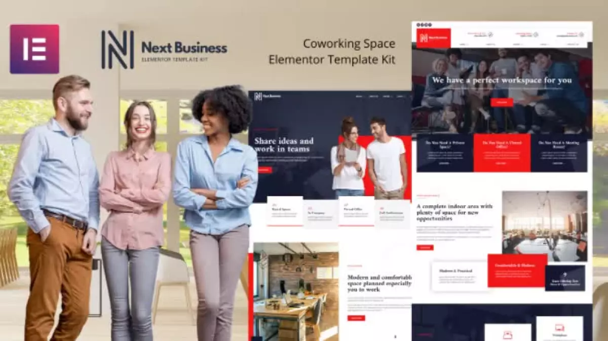 Next Business - Coworking Space Elementor Template