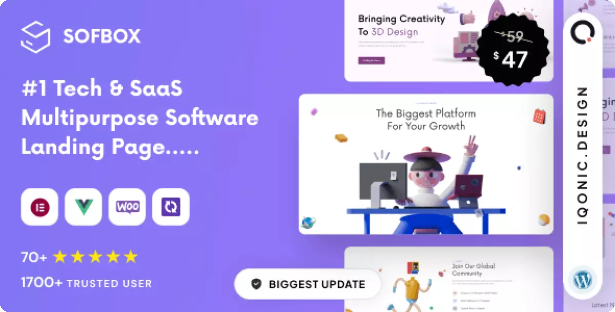 Sofbox  - Tech &amp; SaaS Multipurpose Software Landing Page