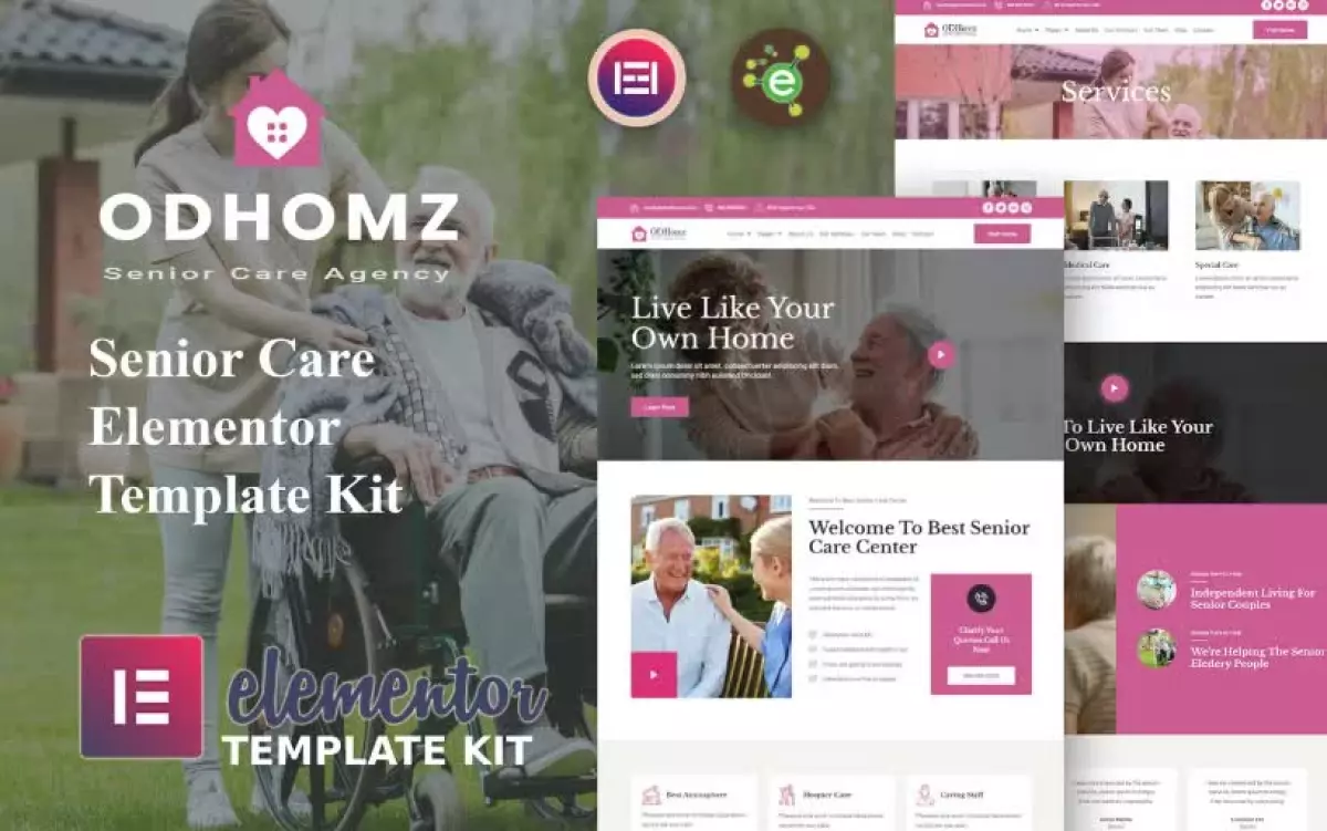 Odhomz - Senior Care Elementor Template